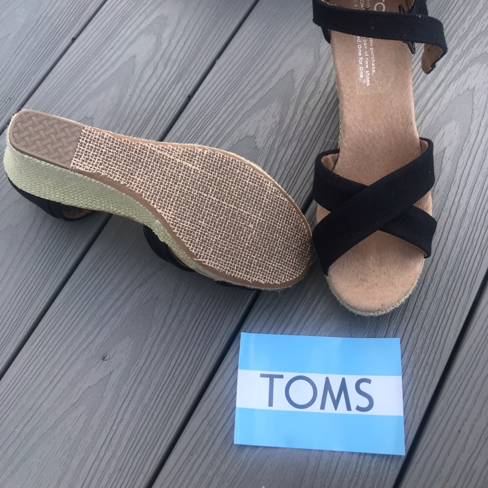 Toms. Black wedge. - Picture 4 of 5